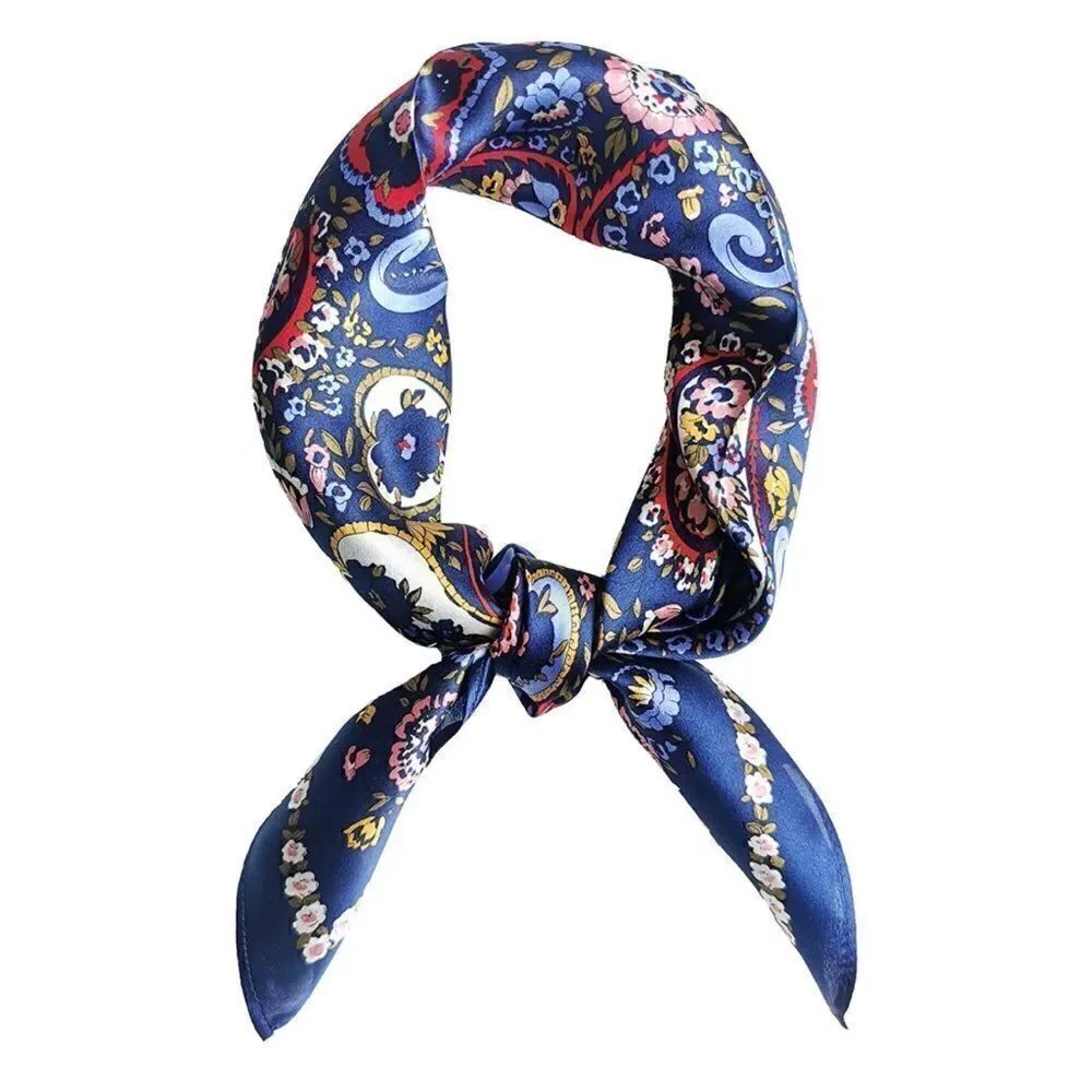 Spring Flowers Mulberry Silk Neck Scarf